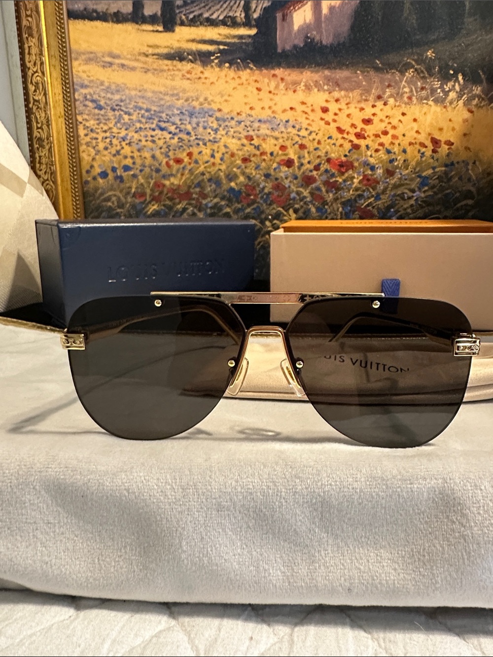 Louis Vuitton LV Ash Z1261E 948 Gold Rimless Sunglasses
